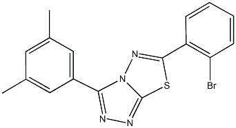 6-(2-bromophenyl)-3-(3,5-dimethylphenyl)[1,2,4]triazolo[3,4-b][1,3,4]thiadiazole Structure