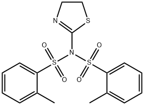 N-(4,5-dihydro-1,3-thiazol-2-yl)-2-methyl-N-[(2-methylphenyl)sulfonyl]benzenesulfonamide 化学構造式