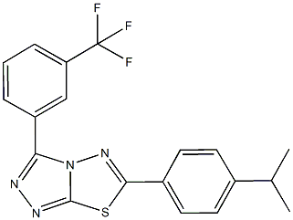 6-(4-isopropylphenyl)-3-[3-(trifluoromethyl)phenyl][1,2,4]triazolo[3,4-b][1,3,4]thiadiazole Structure