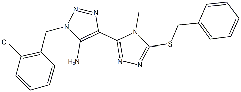 4-[5-(benzylsulfanyl)-4-methyl-4H-1,2,4-triazol-3-yl]-1-(2-chlorobenzyl)-1H-1,2,3-triazol-5-ylamine,944770-32-5,结构式