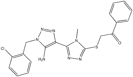 2-({5-[5-amino-1-(2-chlorobenzyl)-1H-1,2,3-triazol-4-yl]-4-methyl-4H-1,2,4-triazol-3-yl}sulfanyl)-1-phenylethanone|