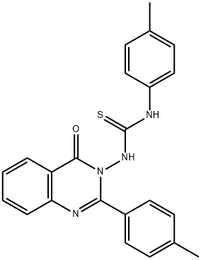 N-(4-methylphenyl)-N'-(2-(4-methylphenyl)-4-oxo-3(4H)-quinazolinyl)thiourea Struktur