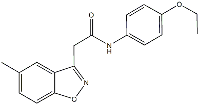 N-(4-ethoxyphenyl)-2-(5-methyl-1,2-benzisoxazol-3-yl)acetamide Structure