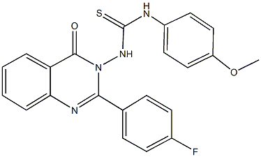 N-(2-(4-fluorophenyl)-4-oxo-3(4H)-quinazolinyl)-N'-(4-methoxyphenyl)thiourea 结构式