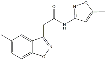 2-(5-methyl-1,2-benzisoxazol-3-yl)-N-(5-methyl-3-isoxazolyl)acetamide,944770-55-2,结构式