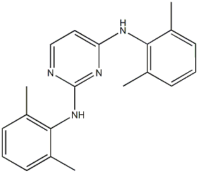 N-[2-(2,6-dimethylanilino)-4-pyrimidinyl]-N-(2,6-dimethylphenyl)amine Structure