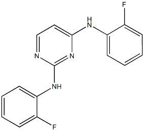 N-[2-(2-fluoroanilino)-4-pyrimidinyl]-N-(2-fluorophenyl)amine 结构式