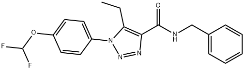 N-benzyl-1-[4-(difluoromethoxy)phenyl]-5-ethyl-1H-1,2,3-triazole-4-carboxamide Struktur