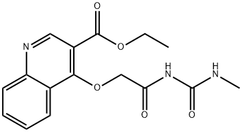 ethyl 4-(2-{[(methylamino)carbonyl]amino}-2-oxoethoxy)-3-quinolinecarboxylate 化学構造式