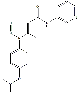 1-[4-(difluoromethoxy)phenyl]-5-methyl-N-(3-pyridinyl)-1H-1,2,3-triazole-4-carboxamide 结构式