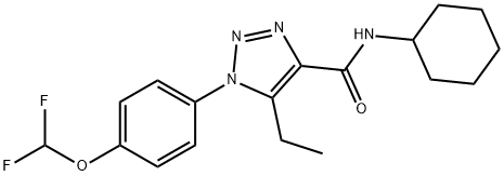 N-cyclohexyl-1-[4-(difluoromethoxy)phenyl]-5-ethyl-1H-1,2,3-triazole-4-carboxamide,944771-01-1,结构式