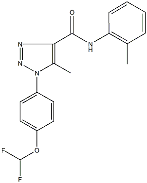1-[4-(difluoromethoxy)phenyl]-5-methyl-N-(2-methylphenyl)-1H-1,2,3-triazole-4-carboxamide 结构式