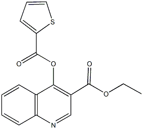 ethyl 4-[(2-thienylcarbonyl)oxy]-3-quinolinecarboxylate Structure