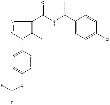 N-[1-(4-chlorophenyl)ethyl]-1-[4-(difluoromethoxy)phenyl]-5-methyl-1H-1,2,3-triazole-4-carboxamide Structure