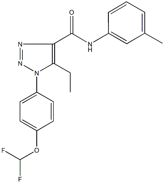 1-[4-(difluoromethoxy)phenyl]-5-ethyl-N-(3-methylphenyl)-1H-1,2,3-triazole-4-carboxamide 化学構造式
