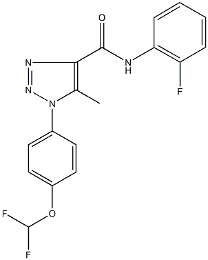 1-[4-(difluoromethoxy)phenyl]-N-(2-fluorophenyl)-5-methyl-1H-1,2,3-triazole-4-carboxamide 化学構造式