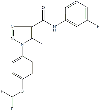 1-[4-(difluoromethoxy)phenyl]-N-(3-fluorophenyl)-5-methyl-1H-1,2,3-triazole-4-carboxamide Structure