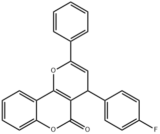 4-(4-fluorophenyl)-2-phenyl-4H,5H-pyrano[3,2-c]chromen-5-one,944771-32-8,结构式