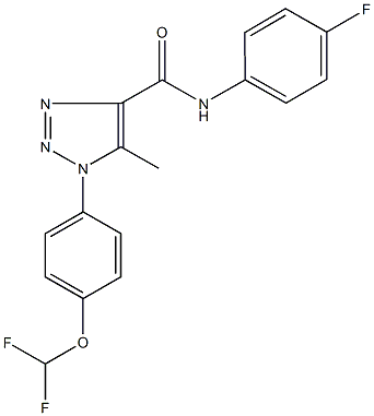 1-[4-(difluoromethoxy)phenyl]-N-(4-fluorophenyl)-5-methyl-1H-1,2,3-triazole-4-carboxamide 化学構造式