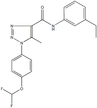 1-[4-(difluoromethoxy)phenyl]-N-(3-ethylphenyl)-5-methyl-1H-1,2,3-triazole-4-carboxamide Structure