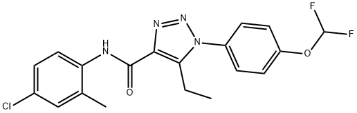N-(4-chloro-2-methylphenyl)-1-[4-(difluoromethoxy)phenyl]-5-ethyl-1H-1,2,3-triazole-4-carboxamide Structure