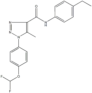 1-[4-(difluoromethoxy)phenyl]-N-(4-ethylphenyl)-5-methyl-1H-1,2,3-triazole-4-carboxamide 化学構造式
