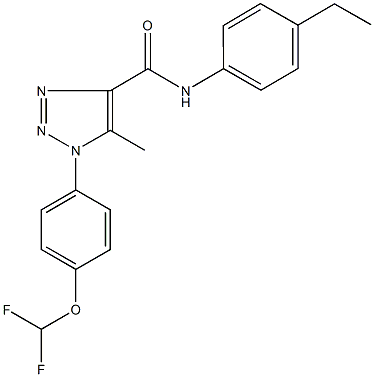 1-[4-(difluoromethoxy)phenyl]-N-(4-ethylphenyl)-5-methyl-1H-1,2,3-triazole-4-carboxamide Structure