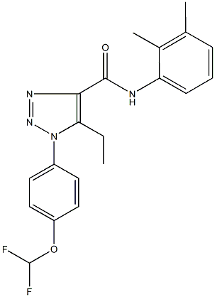 1-[4-(difluoromethoxy)phenyl]-N-(2,3-dimethylphenyl)-5-ethyl-1H-1,2,3-triazole-4-carboxamide 化学構造式