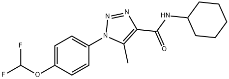 N-cyclohexyl-1-[4-(difluoromethoxy)phenyl]-5-methyl-1H-1,2,3-triazole-4-carboxamide Struktur