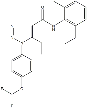 1-[4-(difluoromethoxy)phenyl]-5-ethyl-N-(2-ethyl-6-methylphenyl)-1H-1,2,3-triazole-4-carboxamide|