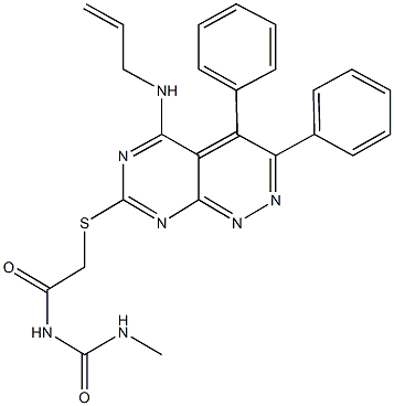 N-({[5-(allylamino)-3,4-diphenylpyrimido[4,5-c]pyridazin-7-yl]sulfanyl}acetyl)-N'-methylurea|