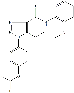 1-[4-(difluoromethoxy)phenyl]-N-(2-ethoxyphenyl)-5-ethyl-1H-1,2,3-triazole-4-carboxamide,944771-72-6,结构式