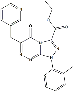 ethyl 1-(2-methylphenyl)-5-oxo-6-(3-pyridinylmethyl)-1,5-dihydro[1,2,4]triazolo[3,4-c][1,2,4]triazine-3-carboxylate,944771-74-8,结构式