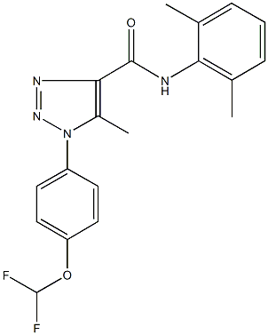 1-[4-(difluoromethoxy)phenyl]-N-(2,6-dimethylphenyl)-5-methyl-1H-1,2,3-triazole-4-carboxamide Structure