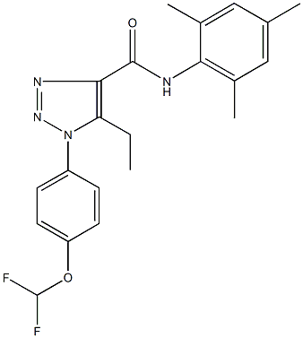 1-[4-(difluoromethoxy)phenyl]-5-ethyl-N-mesityl-1H-1,2,3-triazole-4-carboxamide 化学構造式
