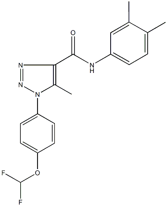 1-[4-(difluoromethoxy)phenyl]-N-(3,4-dimethylphenyl)-5-methyl-1H-1,2,3-triazole-4-carboxamide 化学構造式