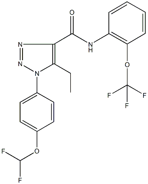 1-[4-(difluoromethoxy)phenyl]-5-ethyl-N-[2-(trifluoromethoxy)phenyl]-1H-1,2,3-triazole-4-carboxamide|