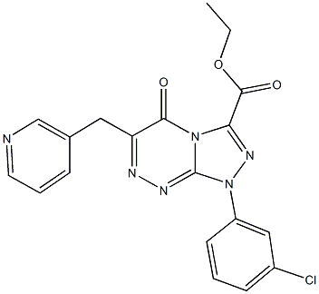 ethyl 1-(3-chlorophenyl)-5-oxo-6-(3-pyridinylmethyl)-1,5-dihydro[1,2,4]triazolo[3,4-c][1,2,4]triazine-3-carboxylate Structure