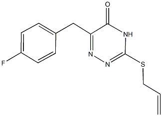 3-(allylsulfanyl)-6-(4-fluorobenzyl)-1,2,4-triazin-5(4H)-one 化学構造式