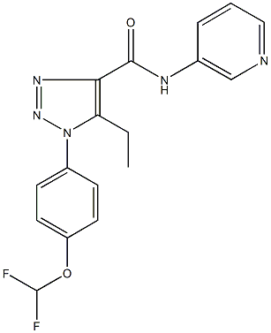 1-[4-(difluoromethoxy)phenyl]-5-ethyl-N-(3-pyridinyl)-1H-1,2,3-triazole-4-carboxamide Structure