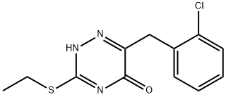 6-(2-chlorobenzyl)-3-(ethylsulfanyl)-1,2,4-triazin-5(4H)-one,944772-02-5,结构式