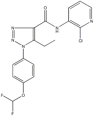 N-(2-chloro-3-pyridinyl)-1-[4-(difluoromethoxy)phenyl]-5-ethyl-1H-1,2,3-triazole-4-carboxamide Structure