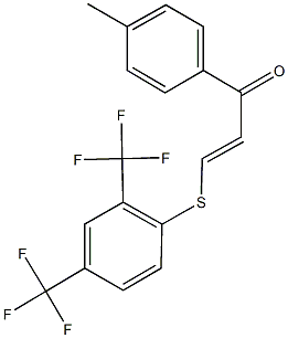 3-{[2,4-bis(trifluoromethyl)phenyl]sulfanyl}-1-(4-methylphenyl)-2-propen-1-one|