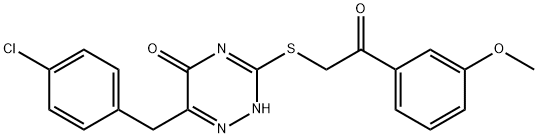 944772-06-9 6-(4-chlorobenzyl)-3-{[2-(3-methoxyphenyl)-2-oxoethyl]sulfanyl}-1,2,4-triazin-5(4H)-one