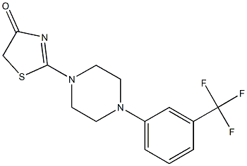 2-{4-[3-(trifluoromethyl)phenyl]-1-piperazinyl}-1,3-thiazol-4(5H)-one 结构式