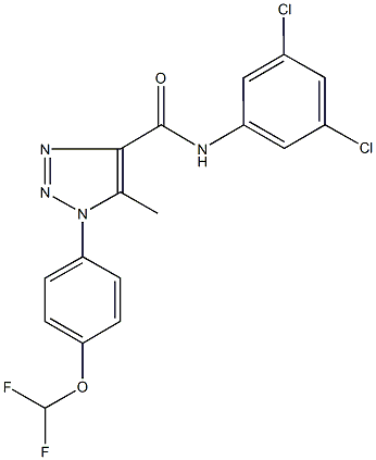 N-(3,5-dichlorophenyl)-1-[4-(difluoromethoxy)phenyl]-5-methyl-1H-1,2,3-triazole-4-carboxamide 结构式