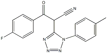 3-(4-fluorophenyl)-2-[1-(4-methylphenyl)-1H-tetraazol-5-yl]-3-oxopropanenitrile Structure