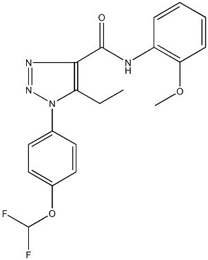 1-[4-(difluoromethoxy)phenyl]-5-ethyl-N-(2-methoxyphenyl)-1H-1,2,3-triazole-4-carboxamide,944772-14-9,结构式