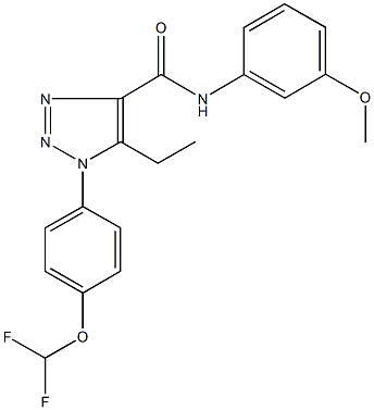 1-[4-(difluoromethoxy)phenyl]-5-ethyl-N-(3-methoxyphenyl)-1H-1,2,3-triazole-4-carboxamide 结构式