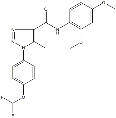 1-[4-(difluoromethoxy)phenyl]-N-(2,4-dimethoxyphenyl)-5-methyl-1H-1,2,3-triazole-4-carboxamide 结构式